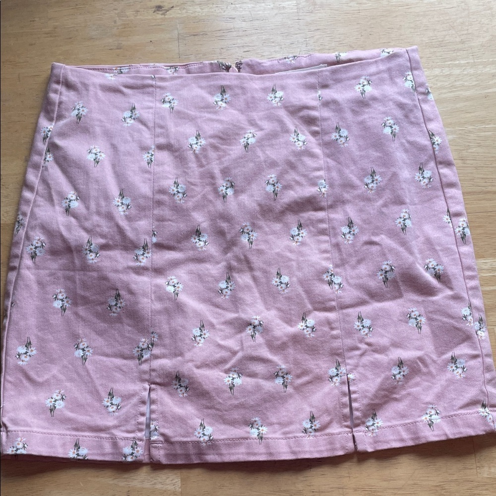 Aeropostale Pink Floral Mini Skirt